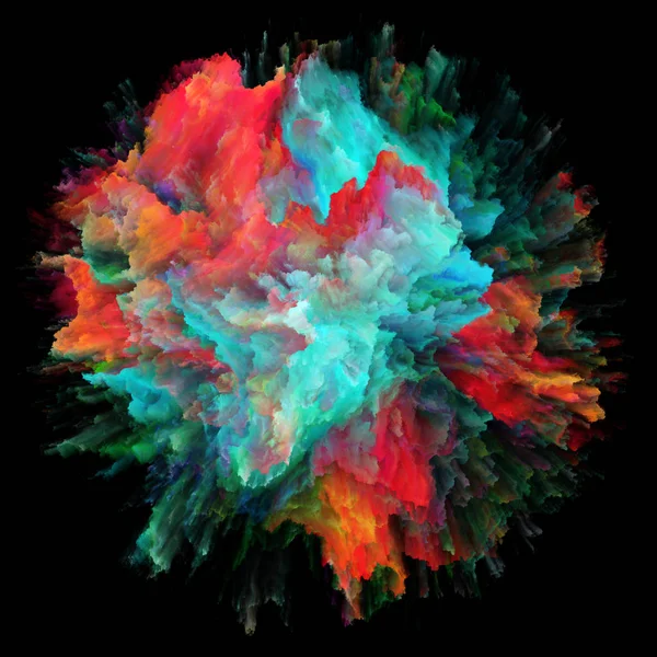 Цветные Эмоции Состав Цветной Вспышки Всплеск Взрыва Тему Воображения Творчества — стоковое фото