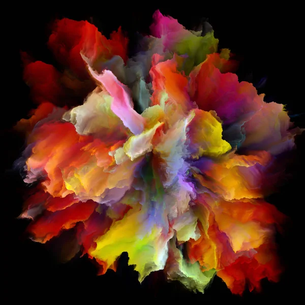 Färg Känslor Serien Konstnärliga Abstraktion Består Burst Splash Färgexplosion Ämnet — Stockfoto