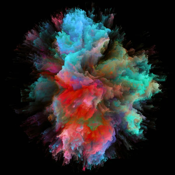 Цветные Эмоции Дизайн Состоящий Цветного Всплеска Взрыва Метафора Тему Воображения — стоковое фото