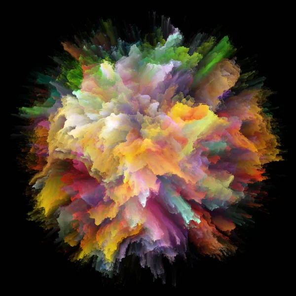 Color Emotion Series Interplay Color Burst Splash Explosion Subject Imagination — Stock Photo, Image