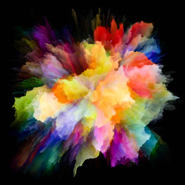 Série Color Emotion Arrangement Abstrait Explosion Éclaboussure Couleur Comme Toile — Photo
