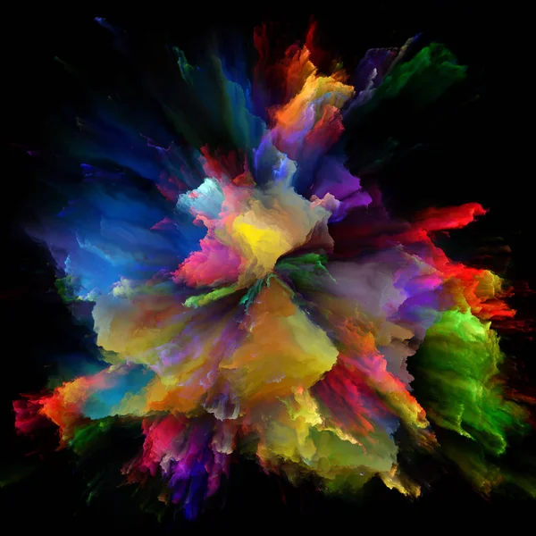 Color Emotion series. Visually pleasing composition of color burst splash explosion for topics on imagination, creativity art and design