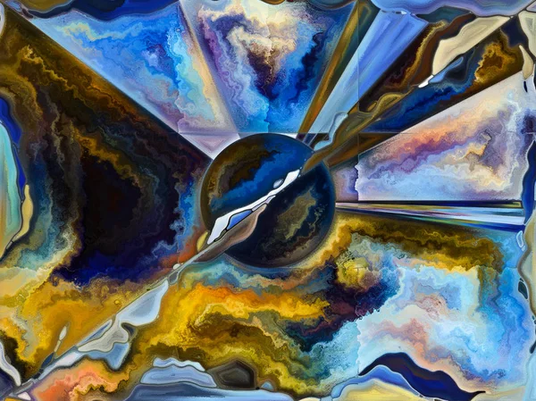 Inner Texture Series Closeup Digital Watercolor Design Flowing Textures Metaphorical — Stock Photo, Image