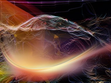 Dijital Rüyalar serisi. Sanal görselleştirme bileşenlerine sahip teknoloji arkaplanından oluşmuş ve bilim, eğitim, bilgisayar ve modern teknoloji projelerinde kullanılmak için uygundur