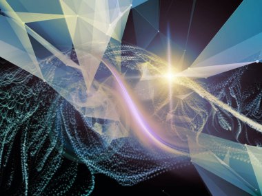 Dijital Rüyalar serisi. Sanal görselleştirme bileşenlerine sahip teknoloji arkaplanından oluşmuş ve bilim, eğitim, bilgisayar ve modern teknoloji projelerinde kullanılmak için uygundur