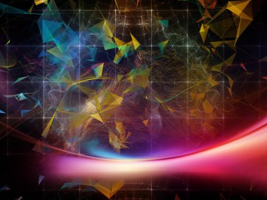 Dijital Rüyalar serisi. Bilim, eğitim, bilgisayar ve modern teknoloji projeleri için uygun sanal görselleştirme bileşenlerine sahip teknolojinin bileşimi