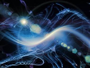 Dijital rüyalar serisi. Teknolojik altyapı sanal görselleştirme bileşenleri konuda bilim, eğitim, bilgisayar ve modern teknoloji ile sanatsal soyutlama oluşan