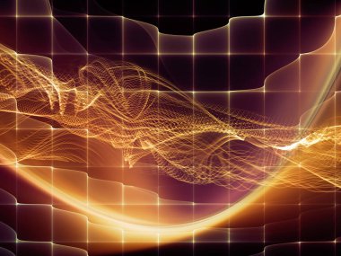 Dijital Rüyalar serisi. Bilim, eğitim, bilgisayarlar ve modern teknoloji projeleriyle kullanmak için sanal görselleştirme bileşenlerine sahip teknoloji arka planından yapılmış sanatsal arka plan