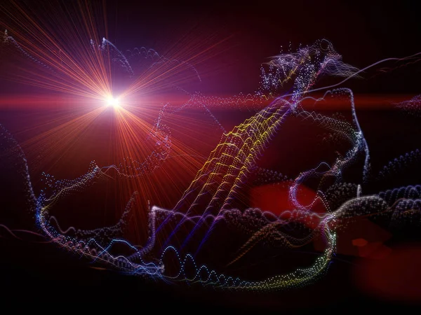 数码梦系列 以科学 计算机和现代技术为主题的具有虚拟可视化组件的技术背景设计 — 图库照片