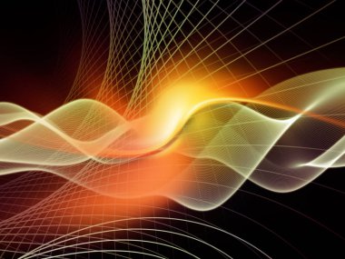 Teknoloji alanı serisi. Dalgalar, Izgaralar ve teknoloji, bilim ve bilgisayar bilgi dünyasına konusu ışıkları