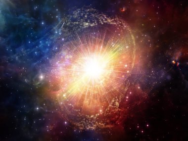 Cosmos dizi elemanları. Sanatsal soyutlama alanı ve yıldız matematik, bilim, eğitim ve modern teknoloji konusunda oluşan