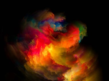 Tasarım, yaratıcılık, ilham ve sanat üzerine üç boyutlu renk arkaplanı. Soyut Renk Serisi.