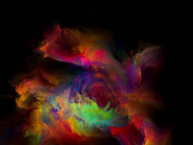 Tasarım, yaratıcılık, ilham ve sanat üzerine üç boyutlu renk arkaplanı. Soyut Renk Serisi.