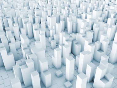 konuyla ilgili bilgisayar grafik çizimi için arka plan öğesi olarak fraktal gürültü ile bozuk uçak ilkel 3D render