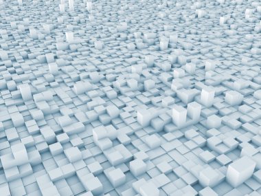 konuyla ilgili bilgisayar grafik çizimi için arka plan öğesi olarak fraktal gürültü ile bozuk uçak ilkel 3D render