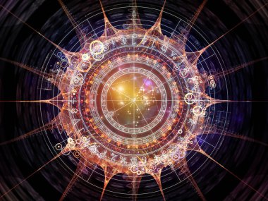 Fraktal öğeleri, kutsal sembolleri ve dairelerin mistisizm, gizli, Astroloji ve manevi konuda arka plan. Kutsal daireler serisi.