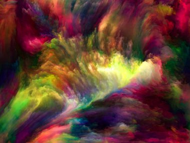 Soyut Renk serisi. Sanat, yaratıcılık ve hayal gücü üzerine çalışmalar için tuval üzerinde hareket halindeki renkli resmin arkaplan tasarımı