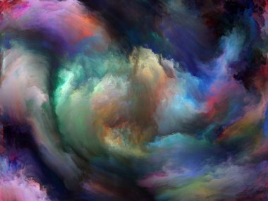 Girdap büküm ve girdap serisi. Tasarım projeleri için fon olarak hizmet etmek için renk ve hareket tuval üzerine yapılmış sanat, yaratıcılık ve hayal gücü ile ilgili