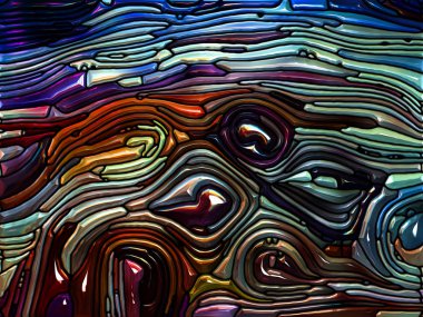 Desen serisi renk. Leaded cam tasarımı Art Nouveau anımsatan ve doğa, güzellik ve Maneviyat projelerde kullanım için uygun zemin oluşur