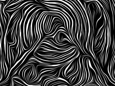 İşleme deseni tarzı iç dünya, sanat ve tasarım konusunda geleneksel tahta oymabaskı anımsatan deneme