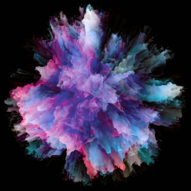 Duygu serisi renk. Hayal gücü, yaratıcılık sanat ve tasarım için tasarım projeleri için fon olarak hizmet etmek için renk patlaması sıçrama patlama yapılan ilgili