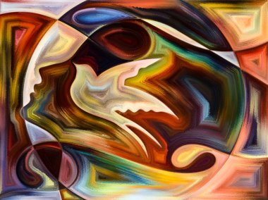 İç doku serisi. Zemin insan yüzü, renkler, Organik dokular, tasarımınızı iç dünya, zihin, Doğa ve yaratıcılık konusunda tamamlayacak eğrileri akan