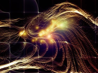 Dijital Rüyalar serisi. Bilim, eğitim, bilgisayar ve modern teknoloji konularında bir kavram metaforu olarak sanal görselleştirme bileşenleri ile teknoloji arka planının yaratıcı düzenlenmesi