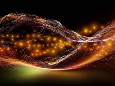 Dijital Rüyalar serisi. Bilim, eğitim, bilgisayarlar ve modern teknoloji konularında sanal görselleştirme bileşenlerine sahip teknoloji arka planından oluşan soyut tasarım