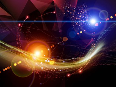 Dijital Rüyalar serisi. Bilim, eğitim, bilgisayarlar ve modern teknoloji konularında sanal görselleştirme bileşenlerine sahip teknolojinin arka plan tasarımı