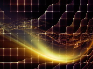 Dijital Rüyalar serisi. Bilim, eğitim, bilgisayar ve modern teknoloji konularında bir metafor olarak sanal görselleştirme bileşenleriyle teknoloji arka planından oluşan tasarım