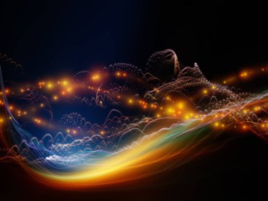 Dijital Rüyalar serisi. Bilim, eğitim, bilgisayarlar ve modern teknoloji konularında sanal görselleştirme bileşenlerine sahip teknolojinin bileşimi