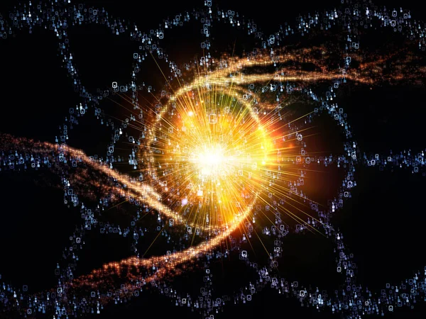 Mathe Universum Serie Design Aus Ziffern Und Raumelementen Als Metapher — Stockfoto