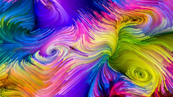 Serie Color Movimiento Composición Del Patrón Pintura Flujo Con Relación — Foto de Stock