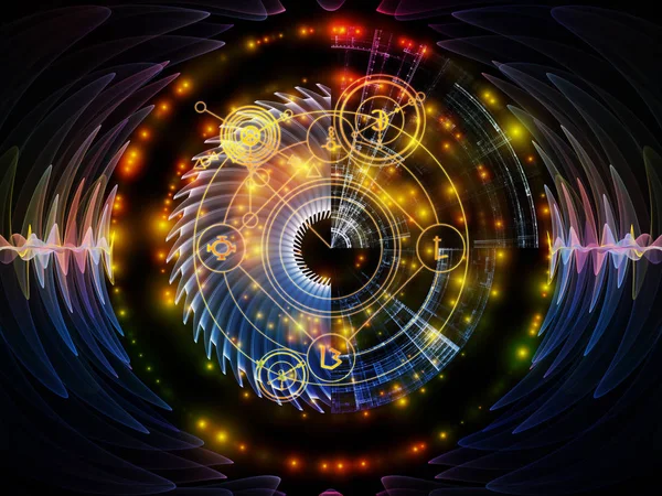 Astral kızdırma serisi. Tasarım maneviyat, büyü ve Tasavvuf konusunda bir metafor olarak kutsal geometri hatları, Astroloji sembolleri ve ışıklar oluşur