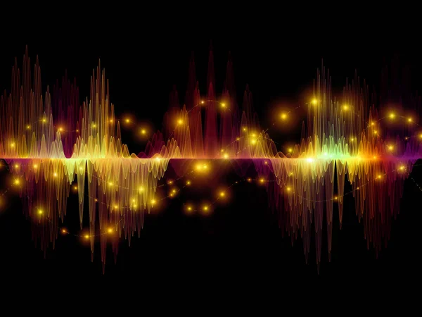 Wave Function Series Design Composed Colored Sine Vibrations Light Fractal — Stock Photo, Image