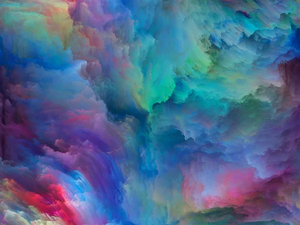 Streszczenie Serii Kolorów Kompozycja Barwnej Farby Ruchu Płótnie Metaforyczną Relacją — Zdjęcie stockowe