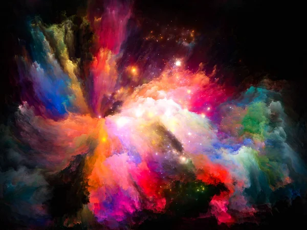 Renk Akımı serisi. Müzik, yaratıcılık, hayal gücü, sanat ve tasarım konularındaki dijital boya akışlarının arkaplanı