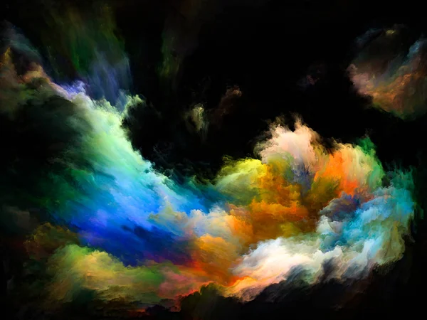 Série Color Flow Abstraction Artistique Composée Flux Peinture Numérique Sur — Photo