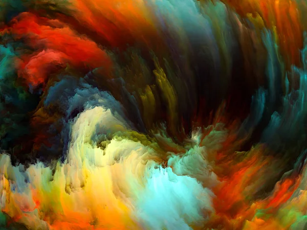 Kleur Flow Serie Abstracte Indeling Van Stromen Van Digitale Verf — Stockfoto