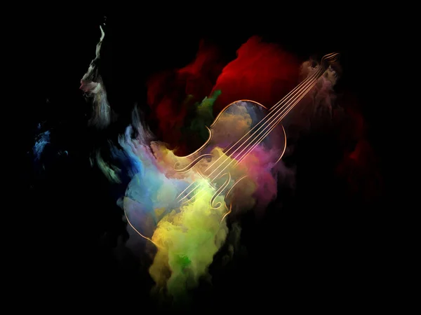 Série Sonho Musical Abstração Artística Composta Violino Pintura Colorida Abstrata — Fotografia de Stock