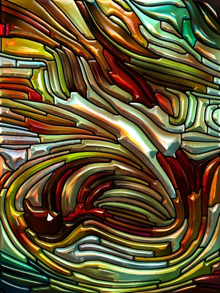 Color Pattern Series Abstract Design Made Leaded Glass Reminiscent Art — Stock Photo, Image