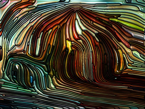 カラー パターン シリーズ 抽象的なデザイン製鉛ガラスの自然 美と精神性の主題のアール ヌーボーを思わせる — ストック写真