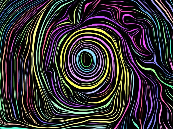 Woodcut Series Woodcut Abstract Vortex Pattern Subject Creativity Art Design — Stock Photo, Image