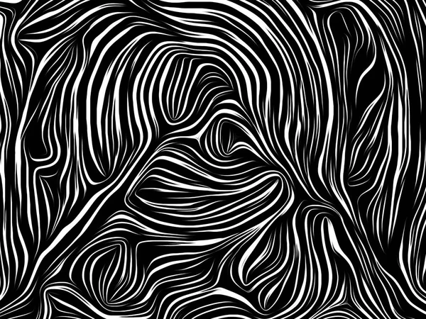 İşleme deseni tarzı iç dünya, sanat ve tasarım konusunda geleneksel tahta oymabaskı anımsatan deneme