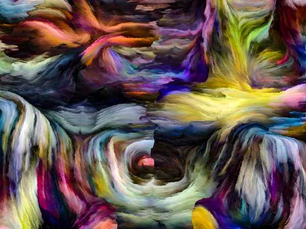 Vloeibare Kleur Serie Achtergrond Bestaande Uit Multi Color Verf Strepen — Stockfoto