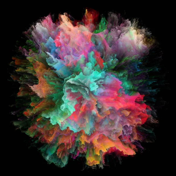 Färg Känslor Serien Sammansättningen Burst Splash Färgexplosion Ämnet Fantasi Kreativitet — Stockfoto