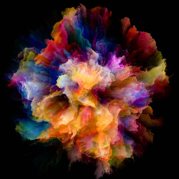 Řada Color Emotion Uspořádání Výbuchu Barevného Prasknutí Téma Představivosti Kreativity — Stock fotografie