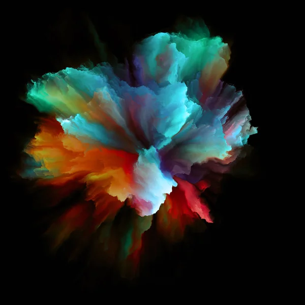 Farbemotionsreihen Komposition Von Color Burst Splash Explosion Zum Thema Fantasie — Stockfoto
