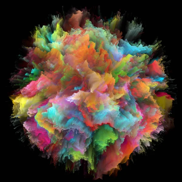 Renkli Duygular serisi. Renk patlamasından oluşan arkaplan hayal gücü, yaratıcılık sanatı ve tasarım projelerinde kullanılmak üzere sıçrama patlaması