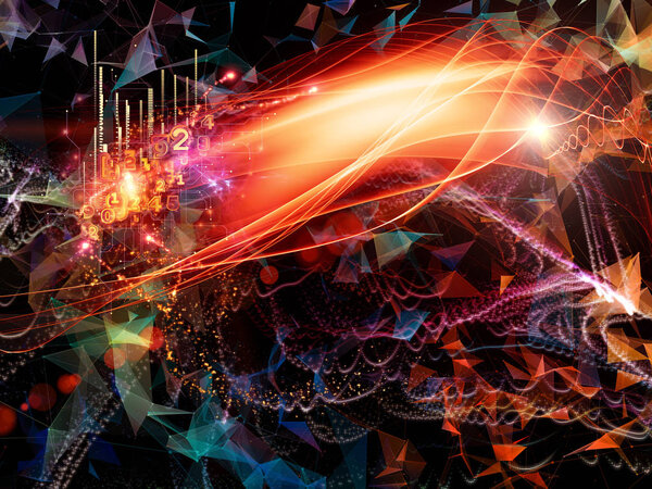 Digital Dreams series. Background composition of  technology background with virtual visualization components  on the subject of science, education, computers and modern technology